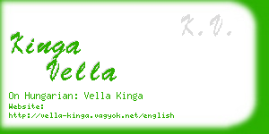 kinga vella business card